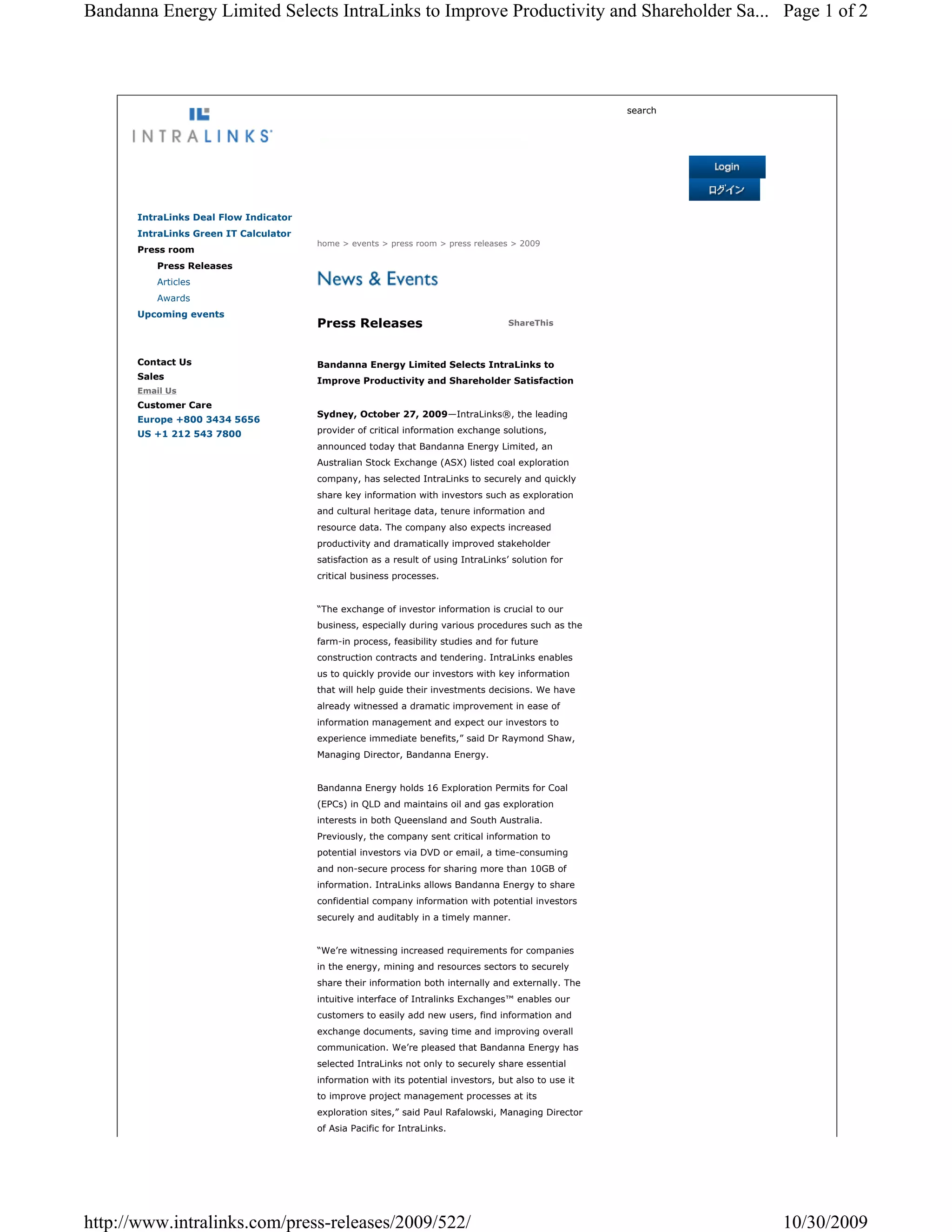 Bandana Energy Improves Productivity PDF