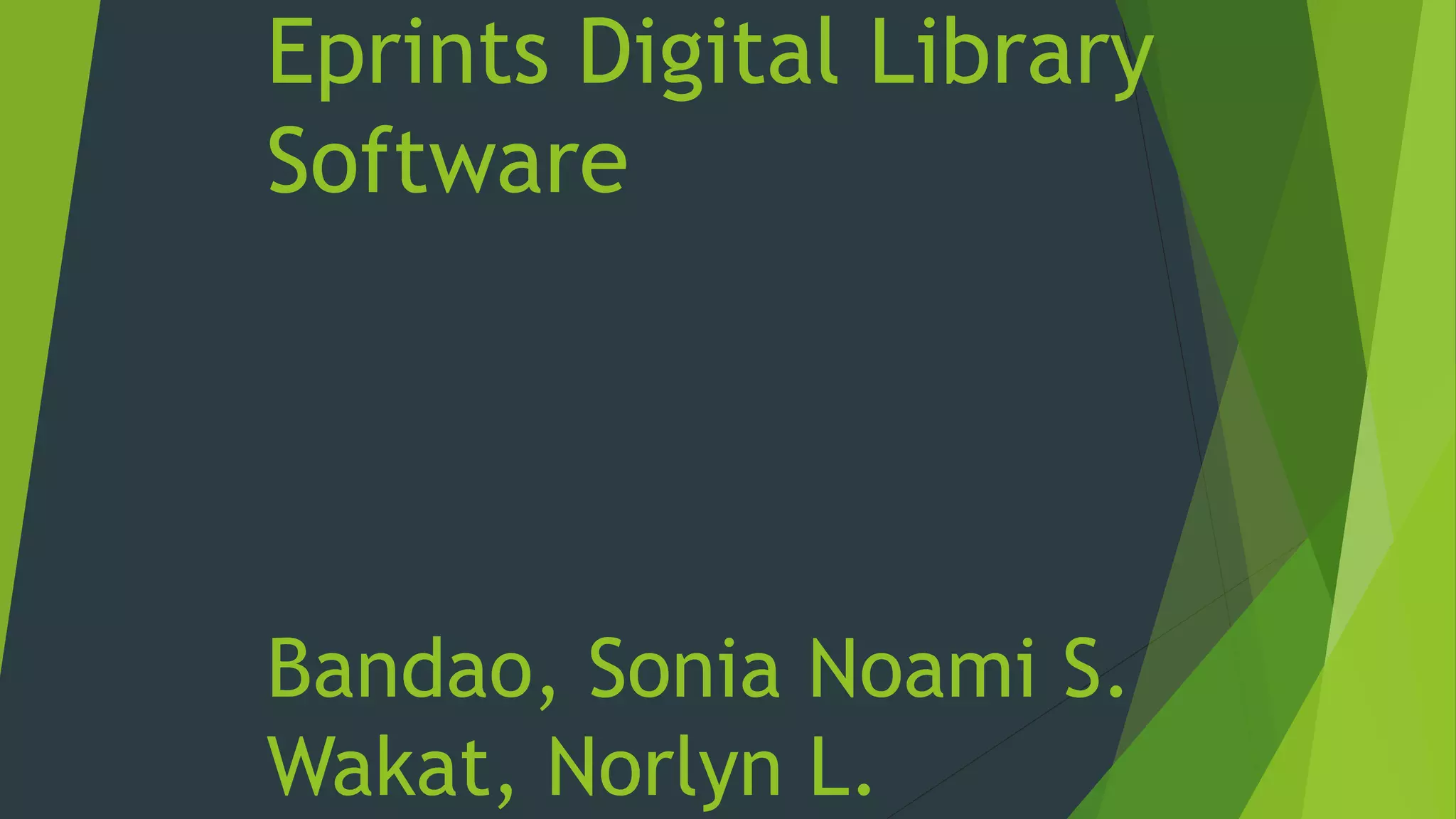 eprints digital library software PPT