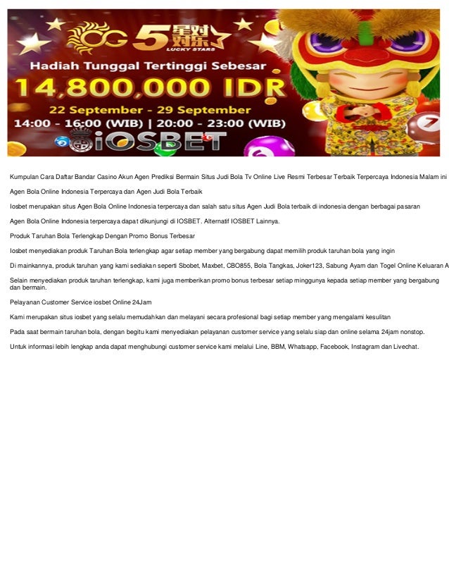 Bandar Bola Terpercaya Live Resmi Online IOSBET