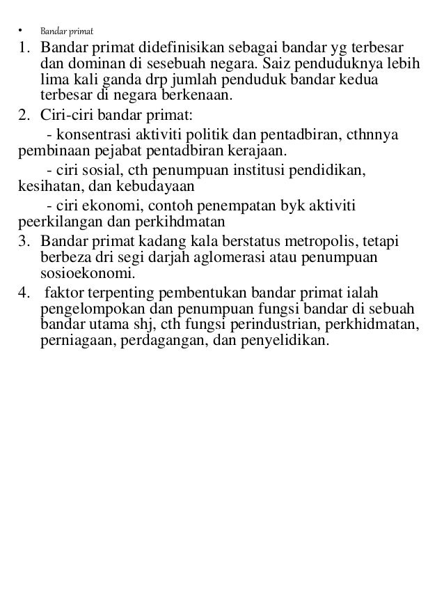 Bandar Dan Pembandaran