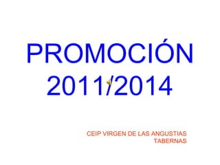 PROMOCIÓN
2011/2014
CEIP VIRGEN DE LAS ANGUSTIAS
TABERNAS
 