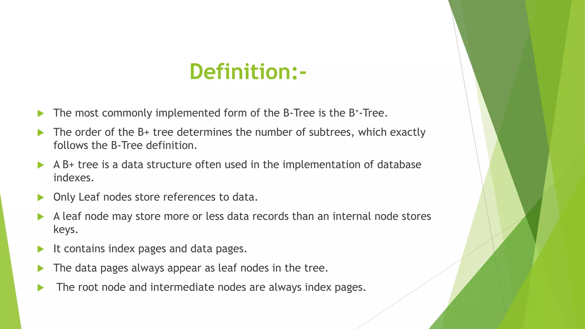B and B+ tree | PPTX | Databases | Computer Software and Applications