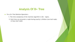 B and B+ tree | PPTX | Databases | Computer Software and Applications