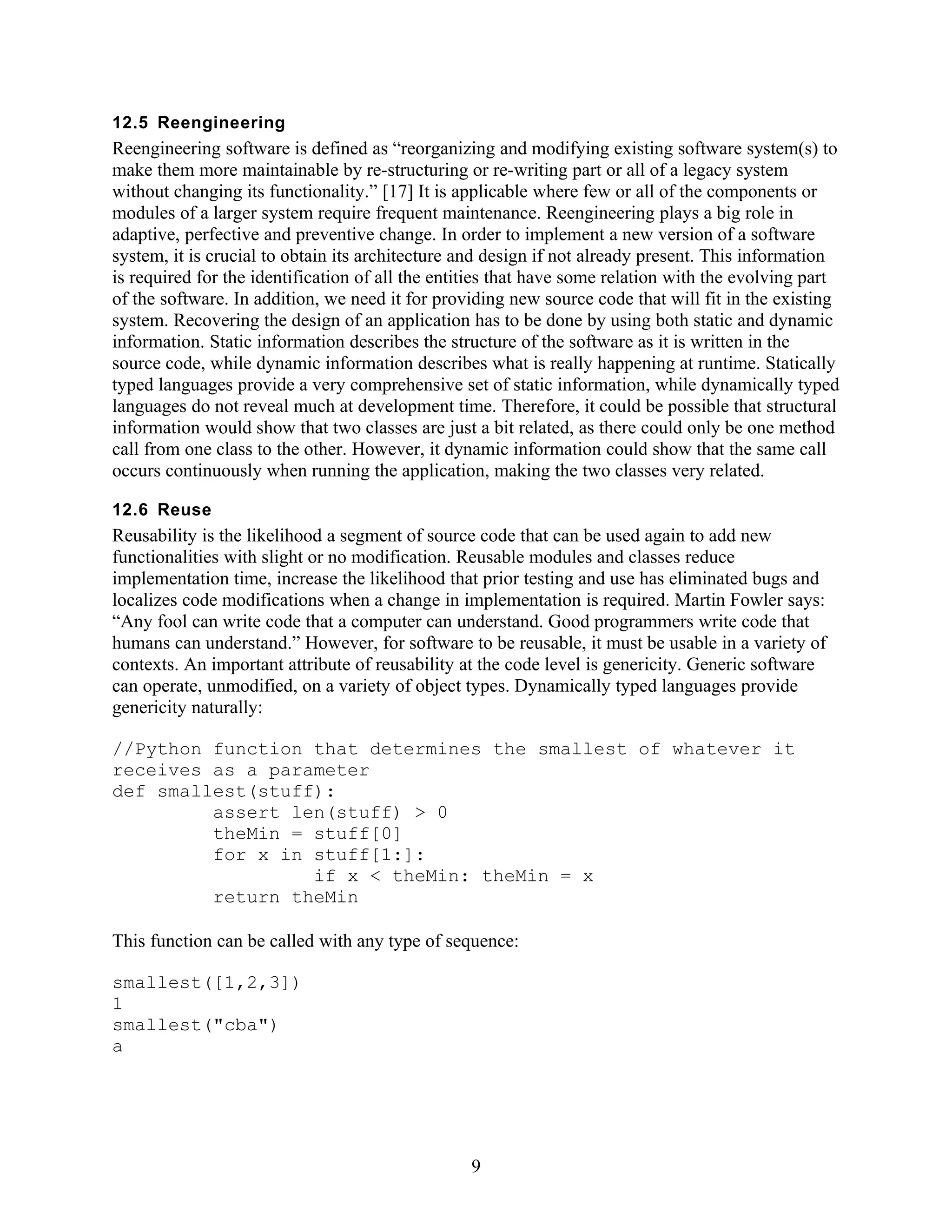 Maintenance of Dynamically vs. Statically typed Languages