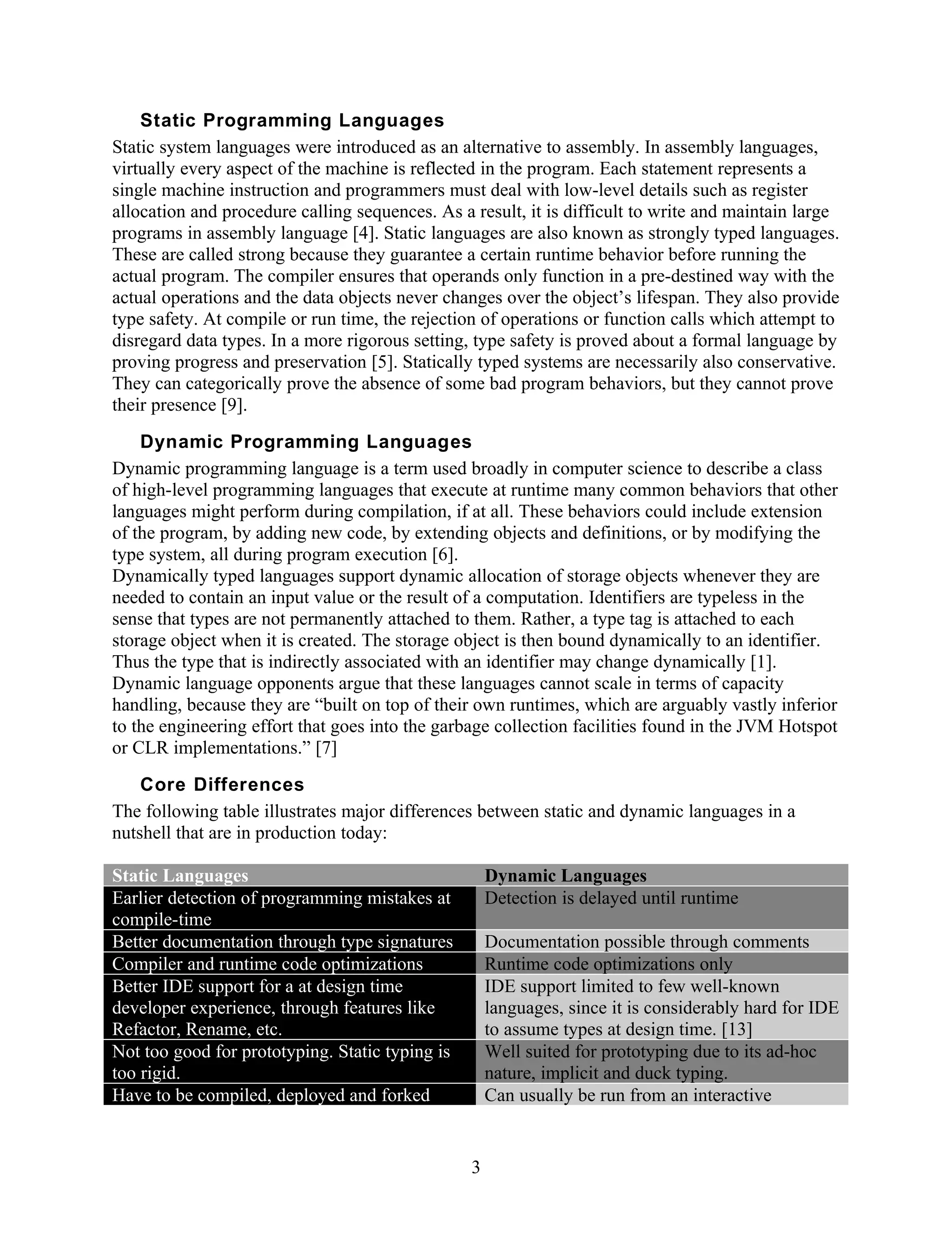 Maintenance of Dynamically vs. Statically typed Languages