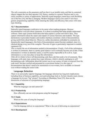 Maintenance of Dynamically vs. Statically typed Languages | PDF