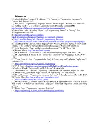 Maintenance of Dynamically vs. Statically typed Languages | PDF