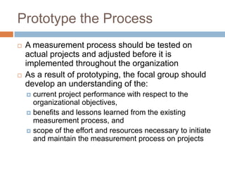 SOFTWARE MEASUREMENT ESTABLISHING A SOFTWARE MEASUREMENT PROCESS