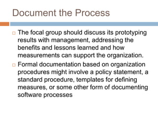 SOFTWARE MEASUREMENT ESTABLISHING A SOFTWARE MEASUREMENT PROCESS