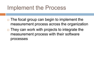 SOFTWARE MEASUREMENT ESTABLISHING A SOFTWARE MEASUREMENT PROCESS