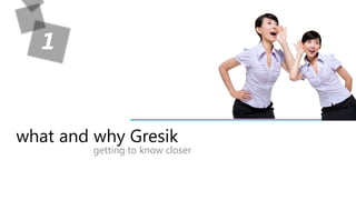 1


what and why Gresik
         getting to know closer
 