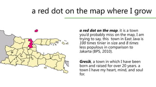 a red dot on the map where I grow

             a red dot on the map. it is a town
             you’d probably miss on the...
