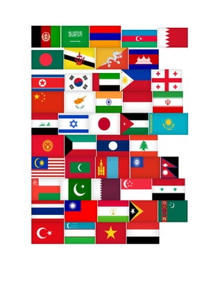 Banderas de los paises de asia