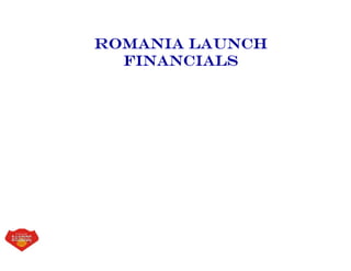 romania Launch
Financials
 