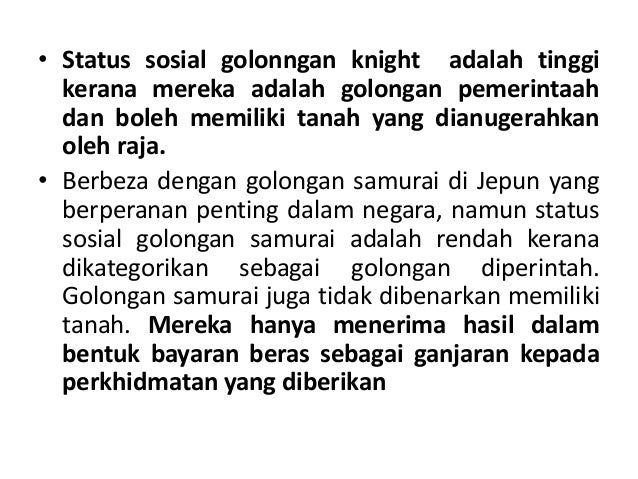 Bandingkan Ciri Ciri Masyarakat Feudal Di England Dengan Jepun