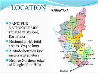 Bandipur In Karnataka Map Bandipur National Park