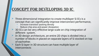 Project seminar on 3d ics in electronics and communication engineering ...