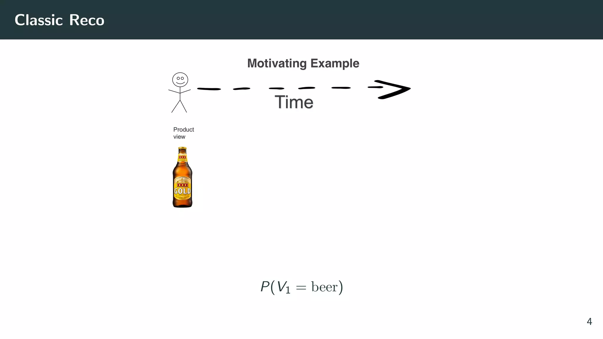Classic Reco
P(V1 = beer)
4
 