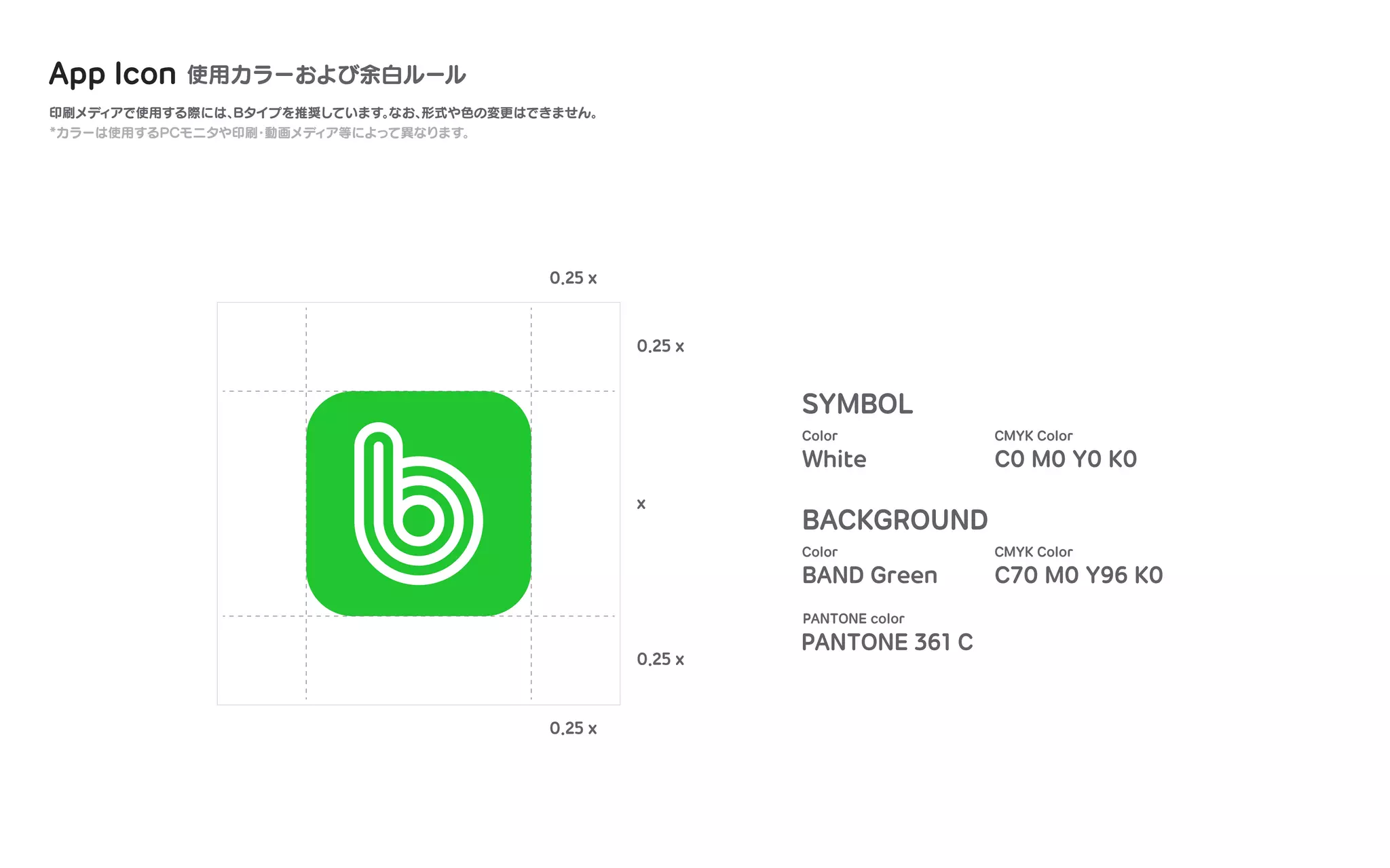 BANDアプリ-ブランドロゴ使用ガイドライン | PDF