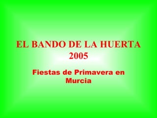 EL BANDO DE LA HUERTA 2005 Fiestas de Primavera en Murcia 