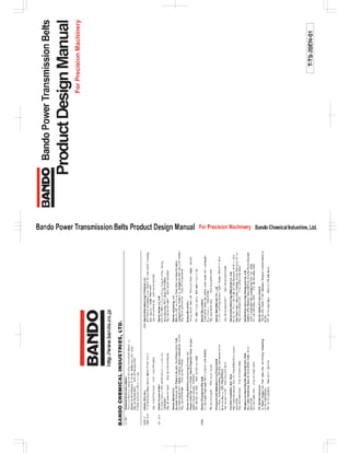 Bando Power Transmission Belts - Product Design Manual pdfc t-ts-20 en-01