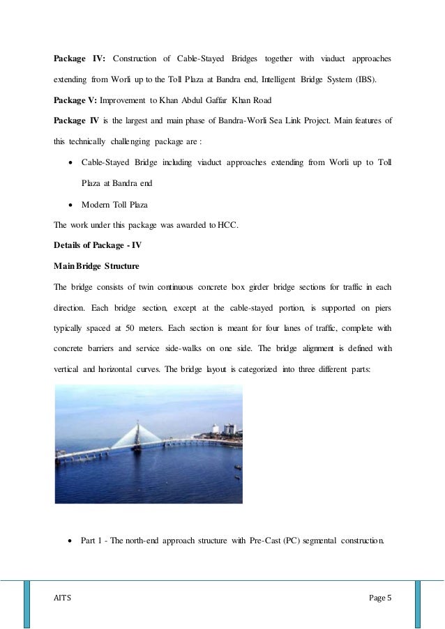 Bandra worli sea link construction details pdf writer
