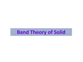 Band Theory of Solid
 