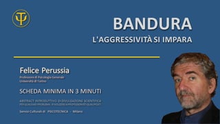 Bandura L'aggrassività si impara