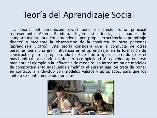 Teoría del Aprendizaje Social (Banduras)