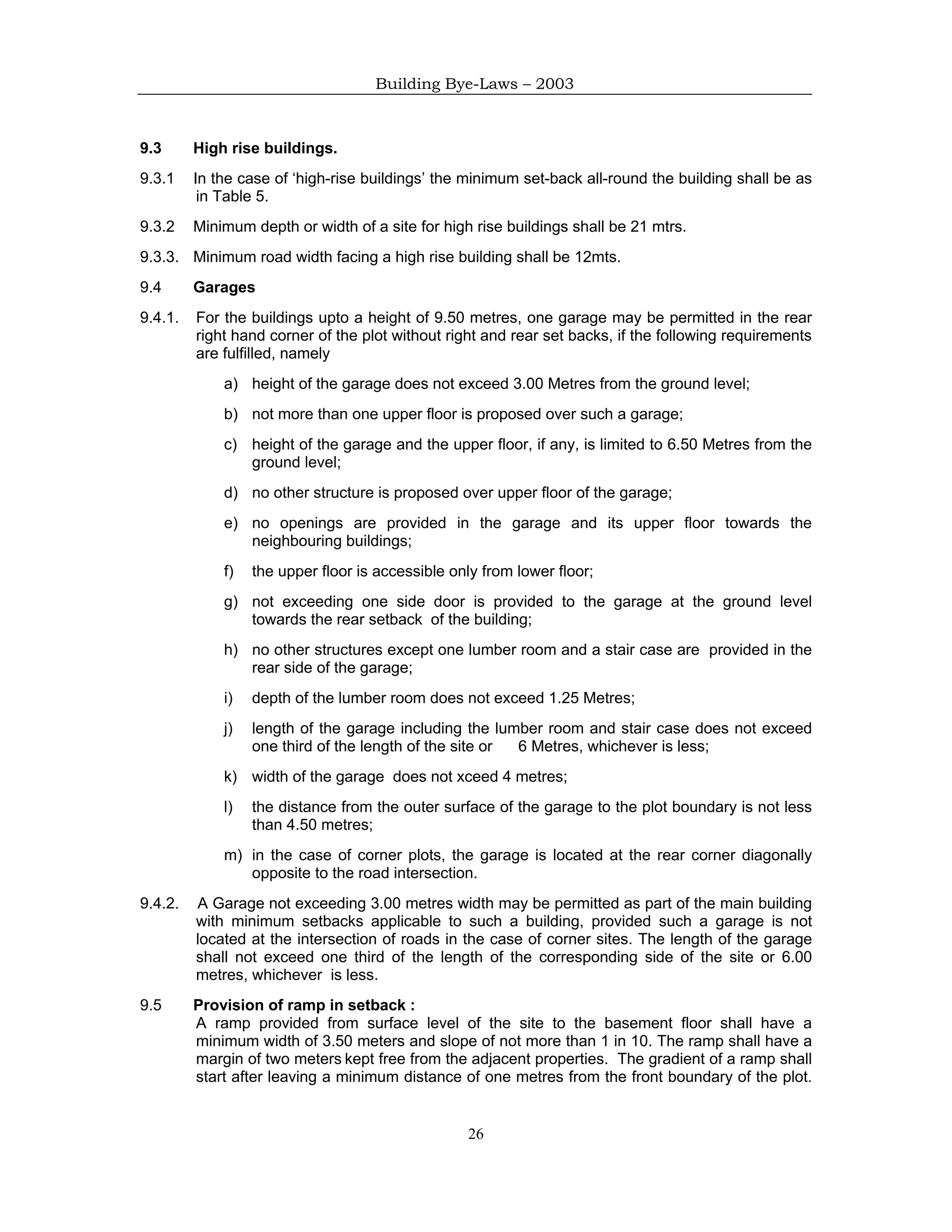 Bangalore building-byelaws- 2003 | PDF