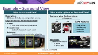 ©	2017	MIPI	Alliance,	Inc.
Example	– Surround	View
9
www.ti.com/ADAS
 