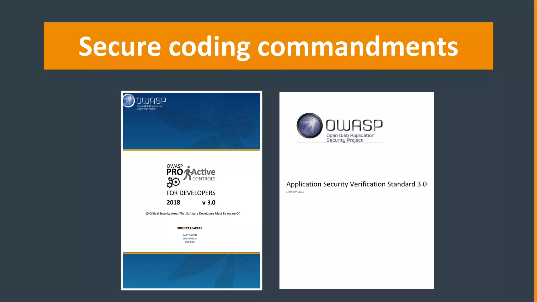Secure coding commandments
 