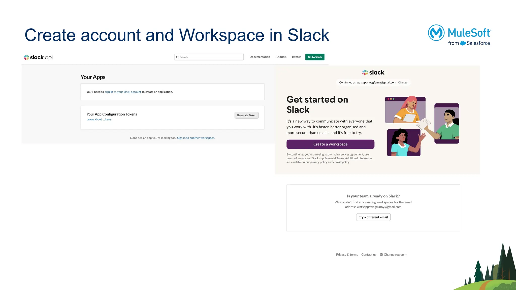 Create account and Workspace in Slack
 