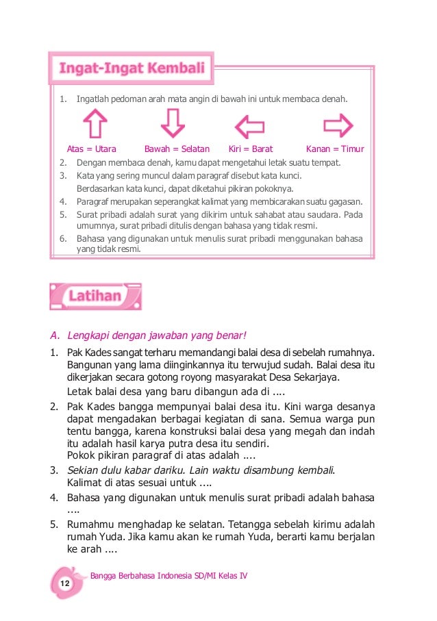 Bangga berbahasa indonesia kelas 4 sd