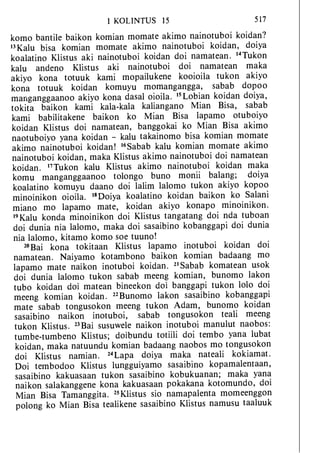Banggai bible   new testament
