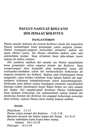 Banggai bible   new testament