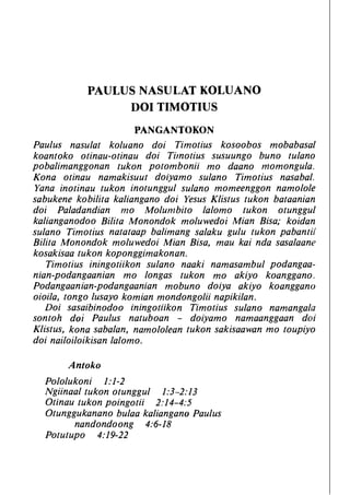 Banggai bible   new testament