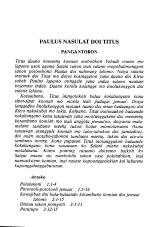 Banggai bible   new testament