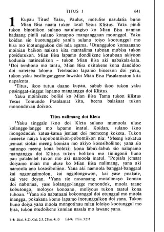 Banggai bible   new testament