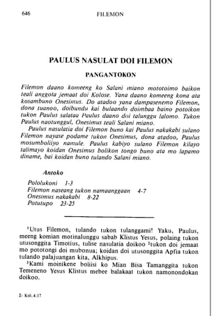 Banggai bible   new testament