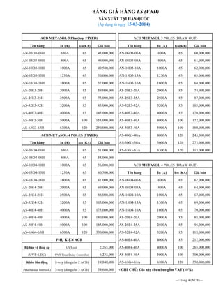 Bang gia ls_2014 | PDF