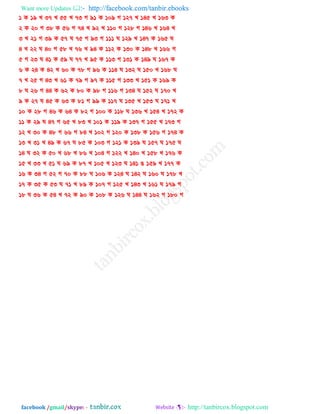 Want more Updates  http://facebook.com/tanbir.ebooks
facebook /gmail/skype: - http://tanbircox.blogspot.com
১ ও ১৯ ঔ ৩৭ ঔ ৫৫ ঔ ৭৩ ক ৯১ ও ১০৯ ক ১২৭ ঔ ১৪৫ ঔ ১৬৩ ও
২ ও ২০ ক ৩৮ ও ৫৬ ক ৭৪ ঔ ৯২ ঔ ১১০ ক ১২৮ ক ১৪৬ ঔ ১৬৪ ঔ
৩ ঔ ২১ ক ৩৯ ও ৫৭ খ ৭৫ ক ৯৩ ক ১১১ খ ১২৯ ঔ ১৪৭ ও ১৬৫ খ
৪ ঔ ২২ খ ৪০ ক ৫৮ ঔ ৭৬ ঔ ৯৪ ও ১১২ ও ১৩০ ও ১৪৮ ঔ ১৬৬ ক
৫ ক ২৩ খ ৪১ ও ৫৯ খ ৭৭ ঔ ৯৫ ও ১১৩ ক ১৩১ ও ১৪৯ খ ১৬৭ ও
৬ ও ২৪ ও ৪২ ঔ ৬০ ও ৭৮ ক ৯৬ ও ১১৪ খ ১৩২ খ ১৫০ ঔ ১৬৮ খ
৭ ঔ ২৫ ক ৪৩ ঔ ৬১ ও ৭৯ ক ৯৭ ও ১১৫ ক ১৩৩ ঔ ১৫১ ও ১৬৯ ও
৮ খ ২৬ ক ৪৪ ও ৬২ ও ৮০ ও ৯৮ ক ১১৬ ক ১৩৪ খ ১৫২ খ ১৭০ ঔ
৯ ও ২৭ খ ৪৫ ও ৬৩ ও ৮১ ক ৯৯ ও ১১৭ খ ১৩৫ ঔ ১৫৩ খ ১৭১ ঔ
১০ ও ২৮ ক ৪৬ ও ৬৪ ও ৮২ ক ১০০ ও ১১৮ খ ১৩৬ ঔ ১৫৪ ঔ ১৭২ ও
১১ ও ২৯ খ ৪৭ ক ৬৫ ঔ ৮৩ ঔ ১০১ ও ১১৯ ও ১৩৭ ক ১৫৫ ঔ ১৭৩ ক
১২ ঔ ৩০ ও ৪৮ ক ৬৬ ক ৮৪ ঔ ১০২ ক ১২০ ও ১৩৮ ও ১৫৬ ক ১৭৪ ও
১৩ ঔ ৩১ ঔ ৪৯ ও ৬৭ খ ৮৫ ও ১০৩ ক ১২১ ও ১৩৯ খ ১৫৭ খ ১৭৫ খ
১৪ খ ৩২ ও ৫০ ঔ ৬৮ ঔ ৮৬ ঔ ১০৪ ক ১২২ ঔ ১৪০ ঔ ১৫৮ ঔ ১৭৬ ও
১৫ ঔ ৩৩ ঔ ৫১ খ ৬৯ ও ৮৭ ঔ ১০৫ ঔ ১২৩ খ ১৪১ গ ১৫৯ ঔ ১৭৭ ও
১৬ ও ৩৪ ক ৫২ ক ৭০ ও ৮৮ খ ১০৬ ও ১২৪ খ ১৪২ খ ১৬০ খ ১৭৮ ঔ
১৭ ও ৩৫ ও ৫৩ খ ৭১ ঔ ৮৯ ও ১০৭ ক ১২৫ ঔ ১৪৩ ঔ ১৬১ খ ১৭৯ ক
১৮ খ ৩৬ ও ৫৪ ঔ ৭২ ও ৯০ ও ১০৮ ও ১২৬ খ ১৪৪ খ ১৬২ ক ১৮০ ক
 