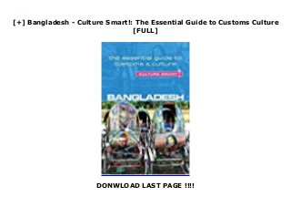 [+] Bangladesh - Culture Smart!: The Essential Guide to Customs Culture
[FULL]
DONWLOAD LAST PAGE !!!!
Downlaod Bangladesh - Culture Smart!: The Essential Guide to Customs Culture (Urmi Rahman) Free Online
 