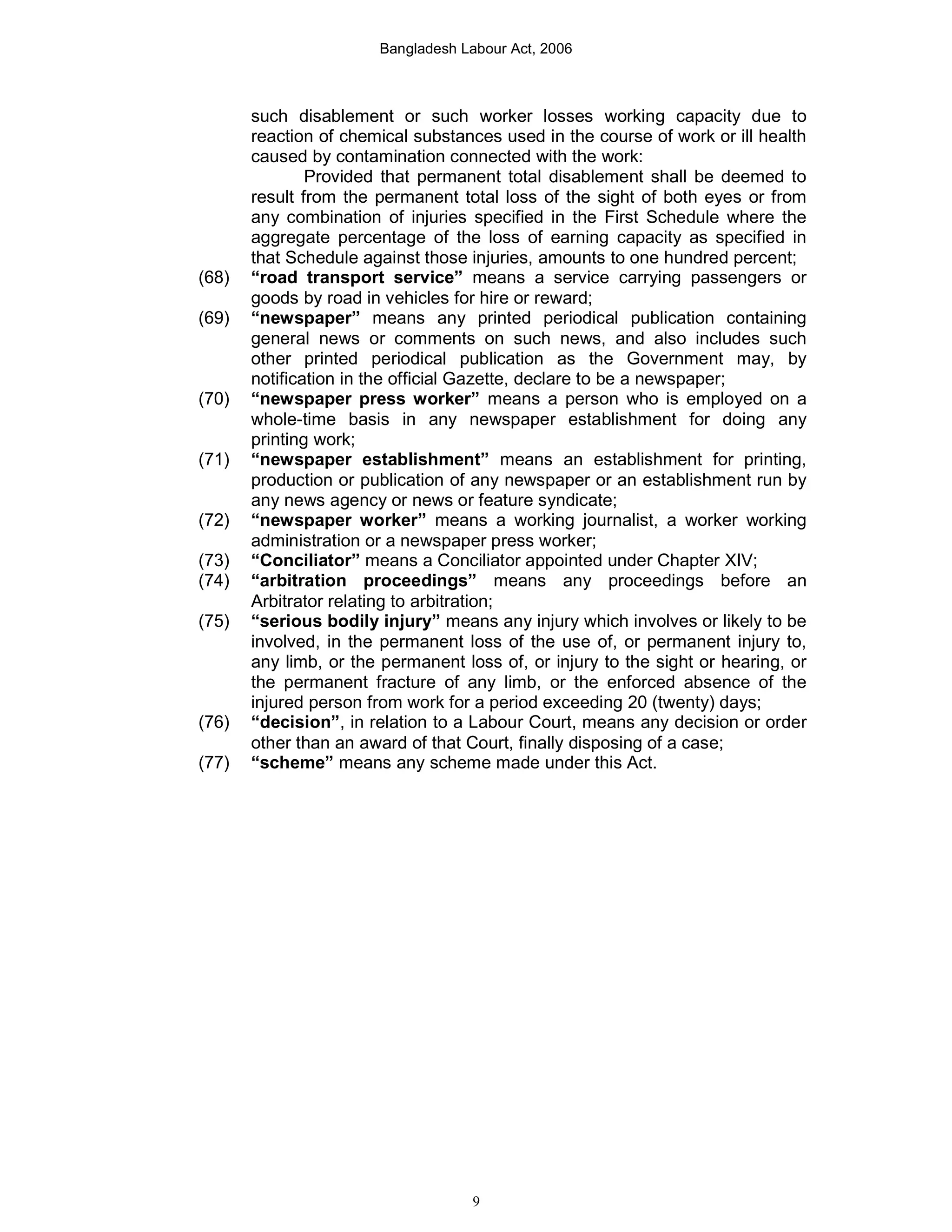 Bangladesh Labour Act 2006 English Upto 2018 Pdf