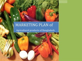 MARKETING PLAN of
Agricultural products of Bangladesh
 