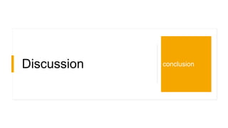 Discussion conclusion
 