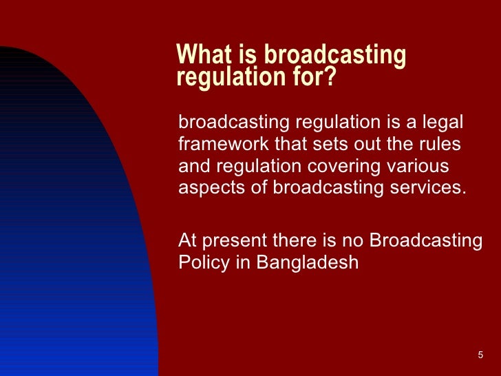 Bangladesh Broadcasting Policy Final