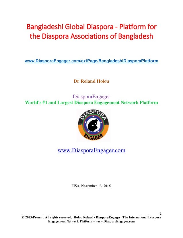 Bangladeshi global diaspora, immigrants and refugees platform for the