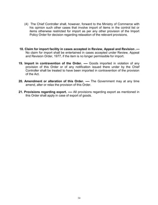 Import Relaxation Bangladesh import policy (2009 2012) | PDF