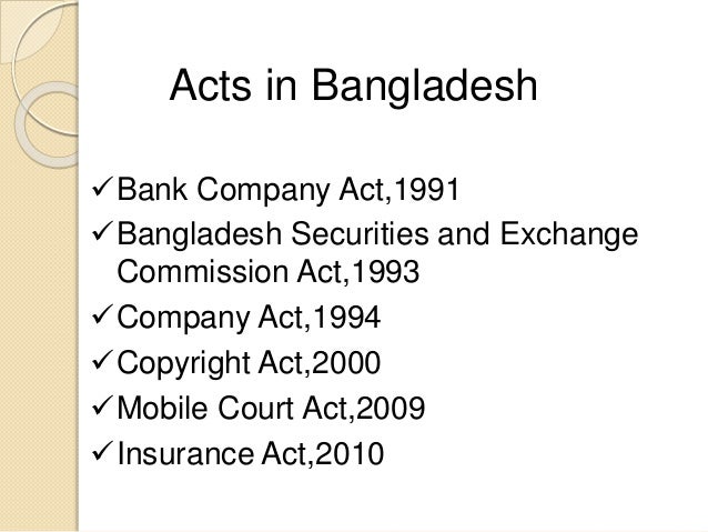 Bangladesh Bank Company Act 1991 Pdf
